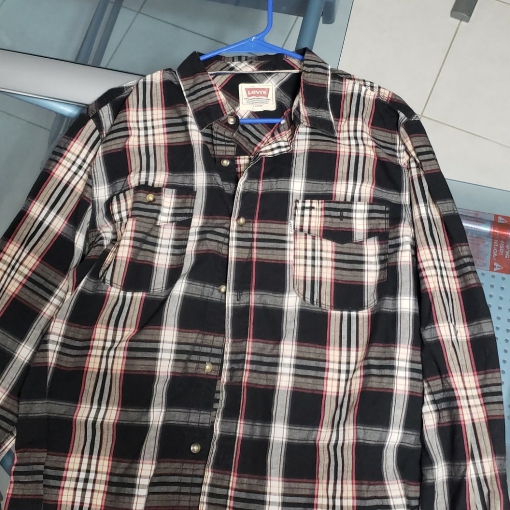 Mens Levi's Checkered Button Down - image 2